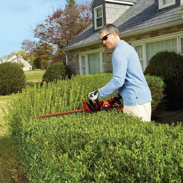 2026 24 in. 3.3 Amp Corded Dual Action Electric Hedge Hog Trimmer with Rotating Handle