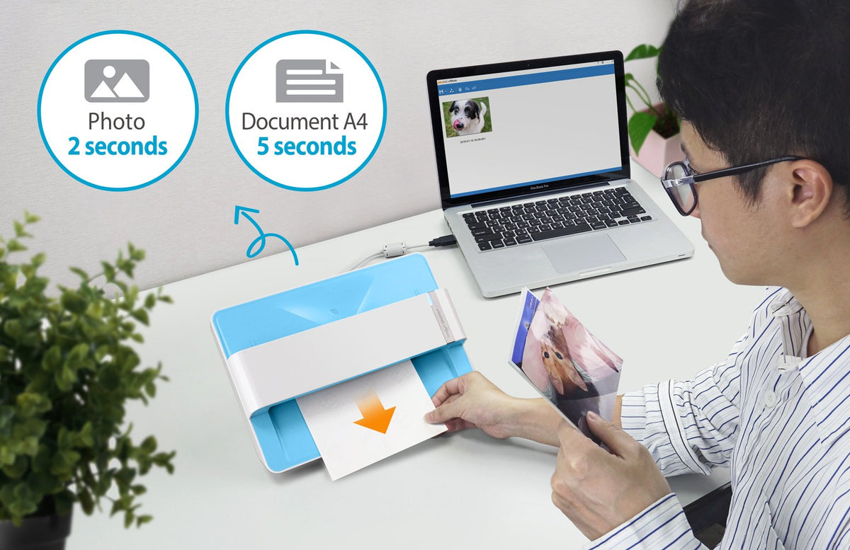 2026 Plustek Photo Scanner, 4x6 Photo in 2sec, Auto Crop and Deskew CCD Sensor