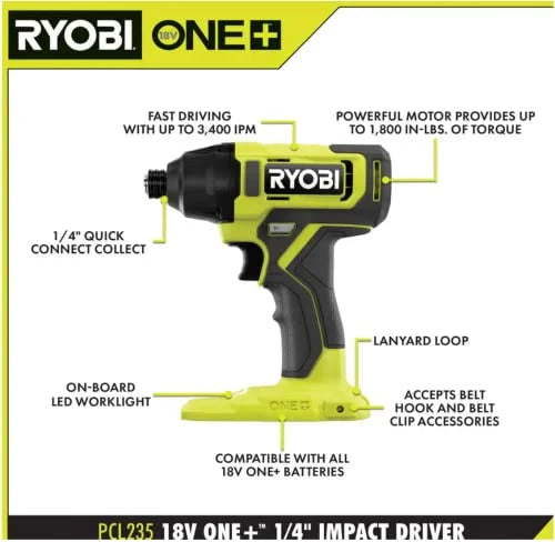 2026 ONE+ 18V Cordless 6-Tool Combo Kit with Drill, Impact Driver, Saw, Multi-Tool & LED Light