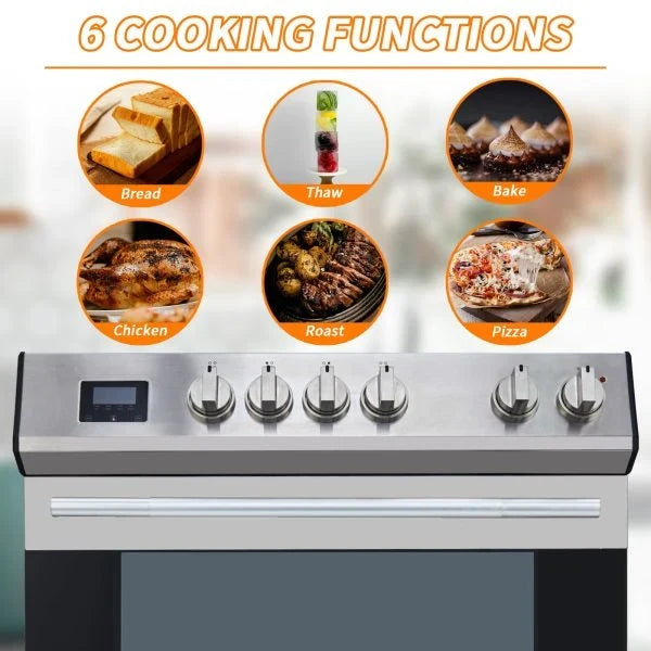 2026 5.0 Cu. Ft. Freestanding Electric Range with Front Controls and 5 Cooktop Elements, Stainless Steel