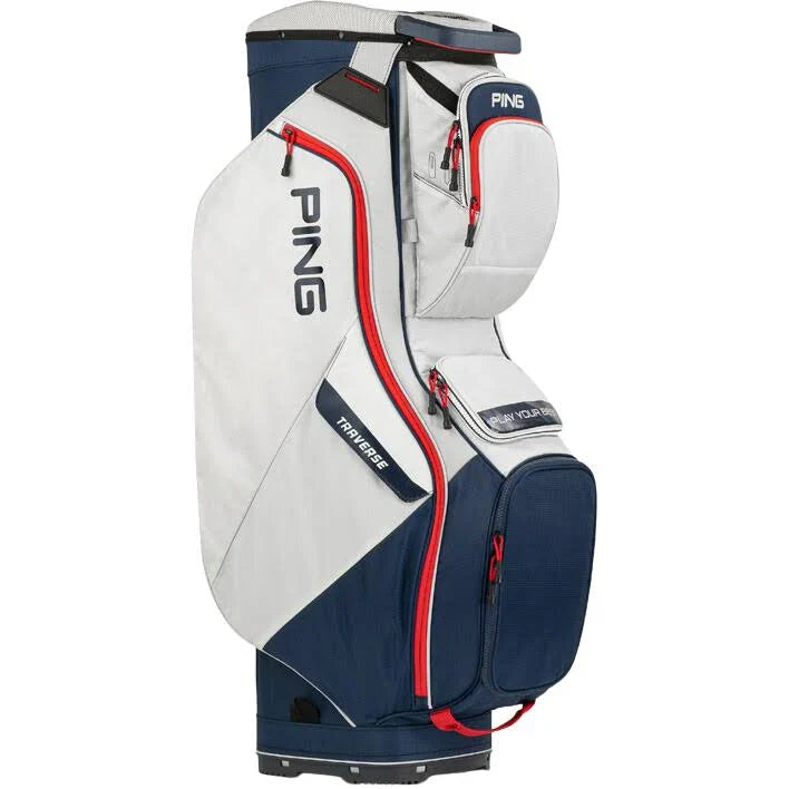 2026 Ping Traverse Cart Bag - Navy White Red