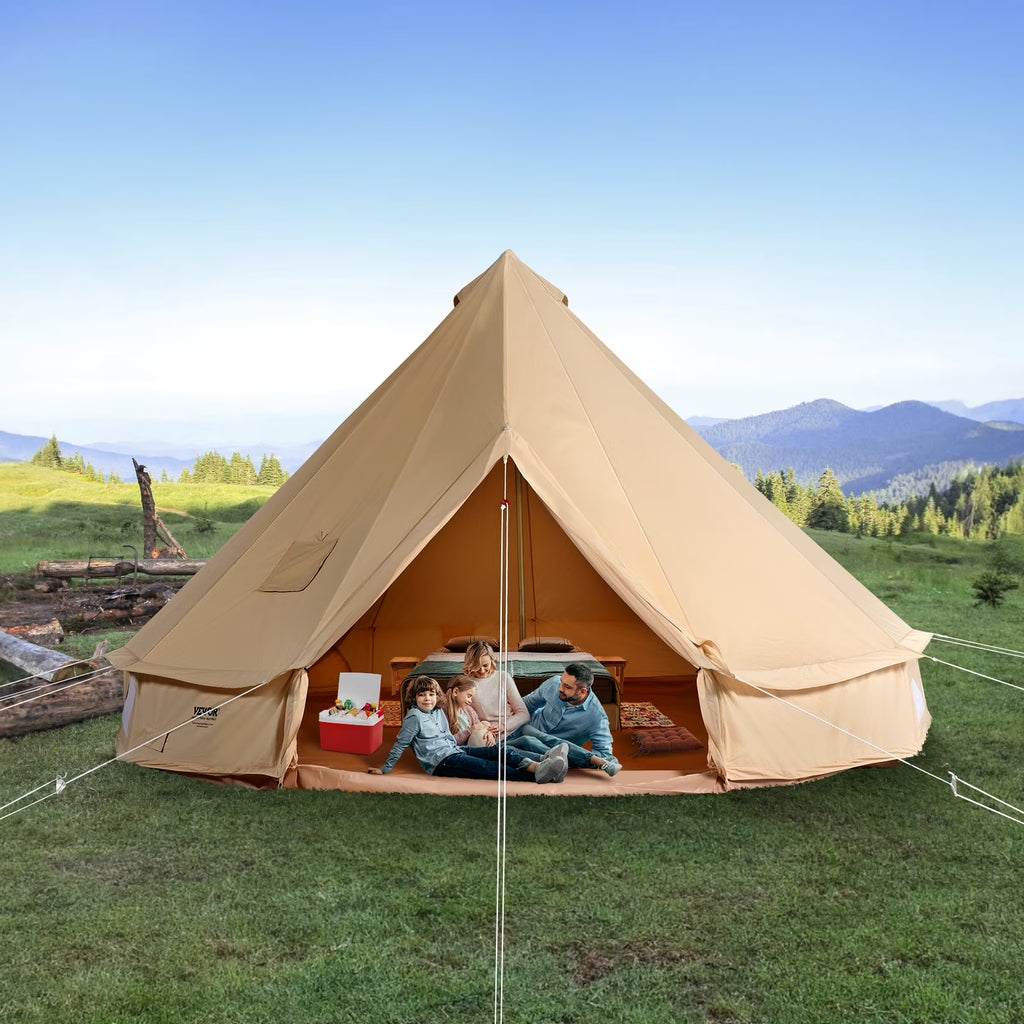 2026 NewKFFKFF Canvas Bell Tent 6m/19.68ft 4-Season Camping Yurt Tent with Stove Jack