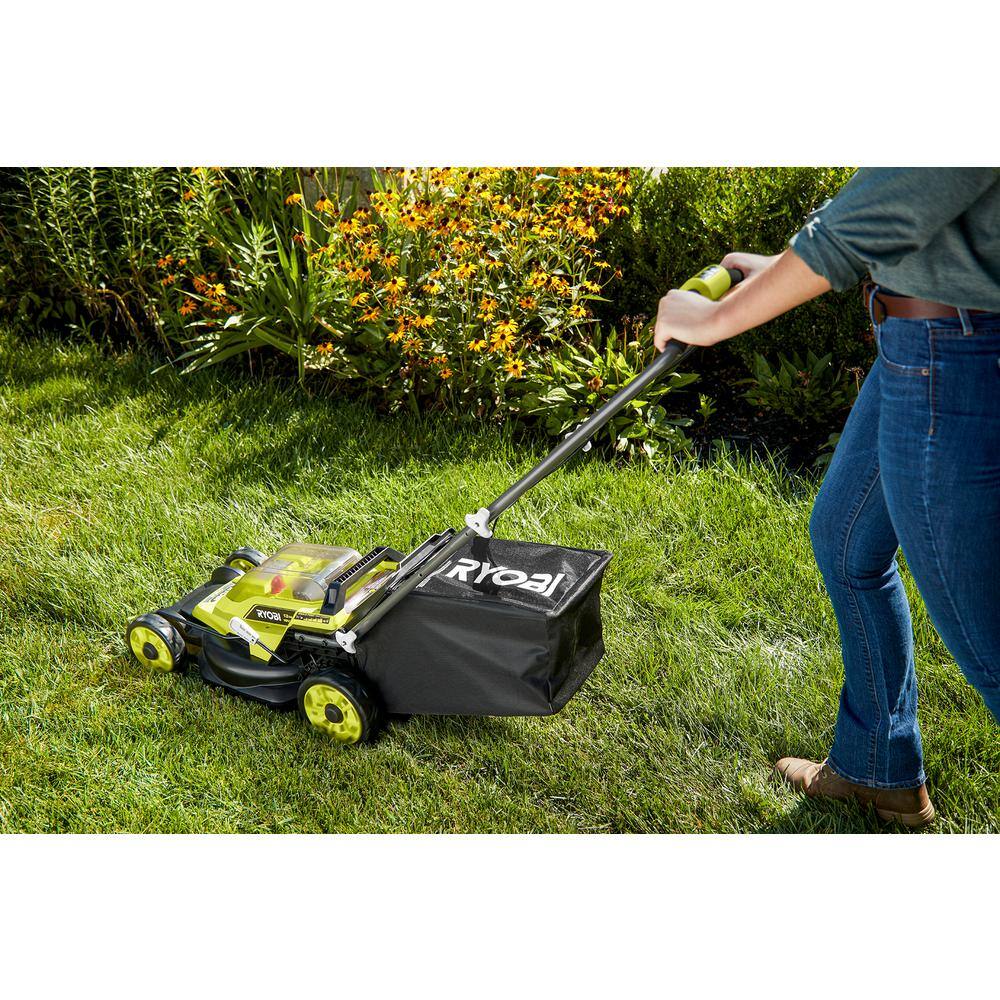 2026 ONE+ 18V 13 in. Cordless Battery Walk Behind Push Lawn Mower with 4.0 Ah Battery and Charger P1180