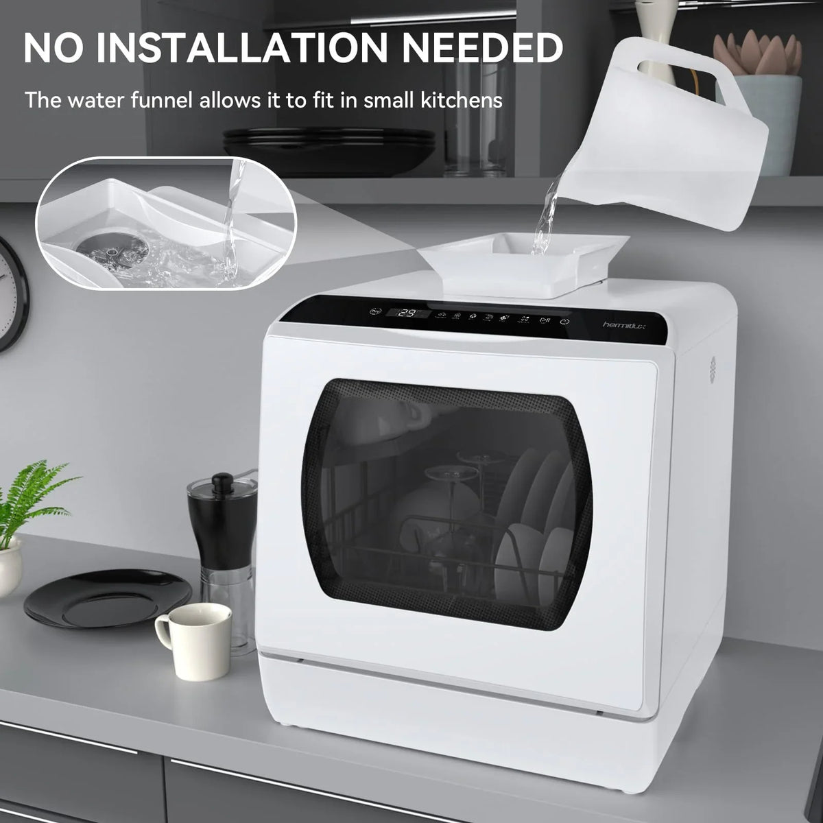 2026 Countertop Dishwasher With 5-Liter Built-in Water Tank