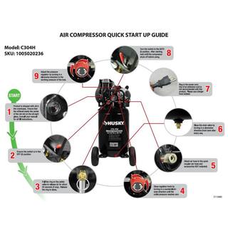 2026 30 Gal. 175 PSI Oil Lubed Belt Drive Portable Vertical Electric Air Compressor C304H