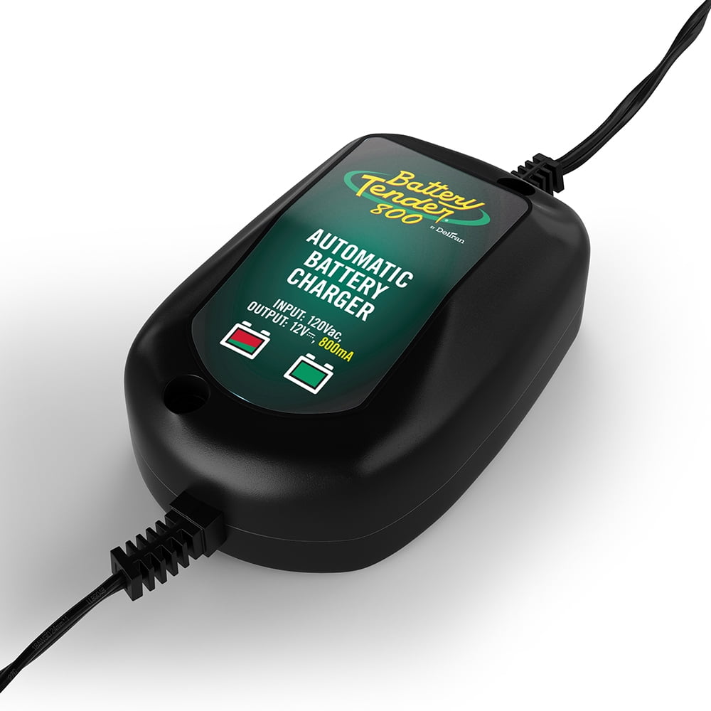 2026 Battery Tender 800mA 12V Weather Resistant Battery Charger and Maintainer - Marine and Automotive Smart Fully Automatic for Boats Watercraft - Lead Acid AGM Gel Cell Batteries - 022-0150-DL-WH