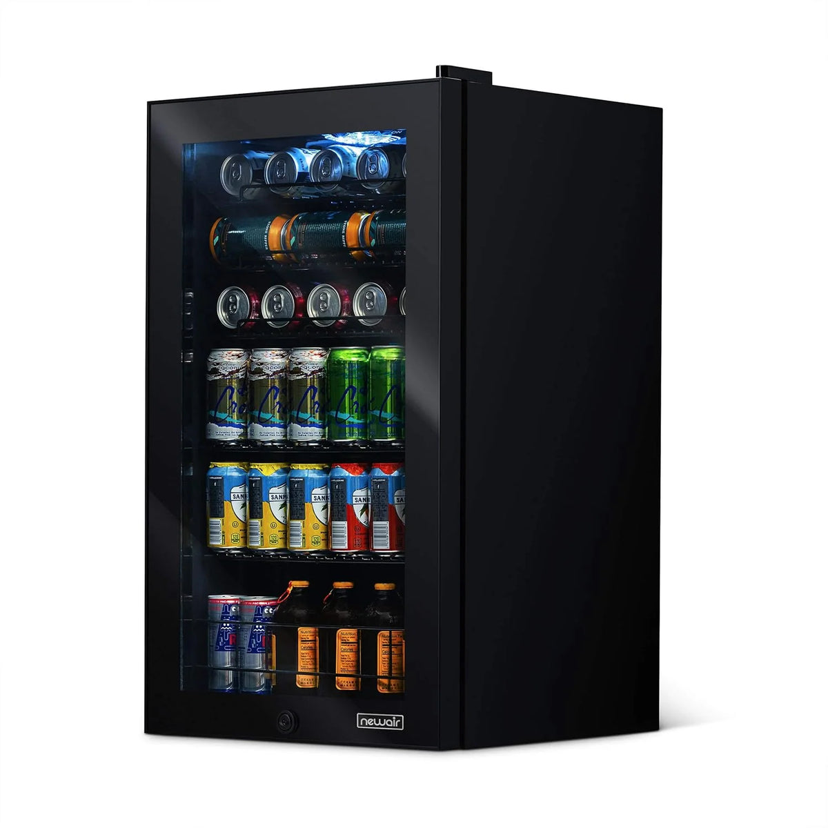 2026 Beverage Refrigerator Cooler | 126 Cans Free Standing with Right Hinge Glass Door | Mini Fridge Beverage Organizer Perfect For Beer, Wine, Soda, And Cooler Drinks