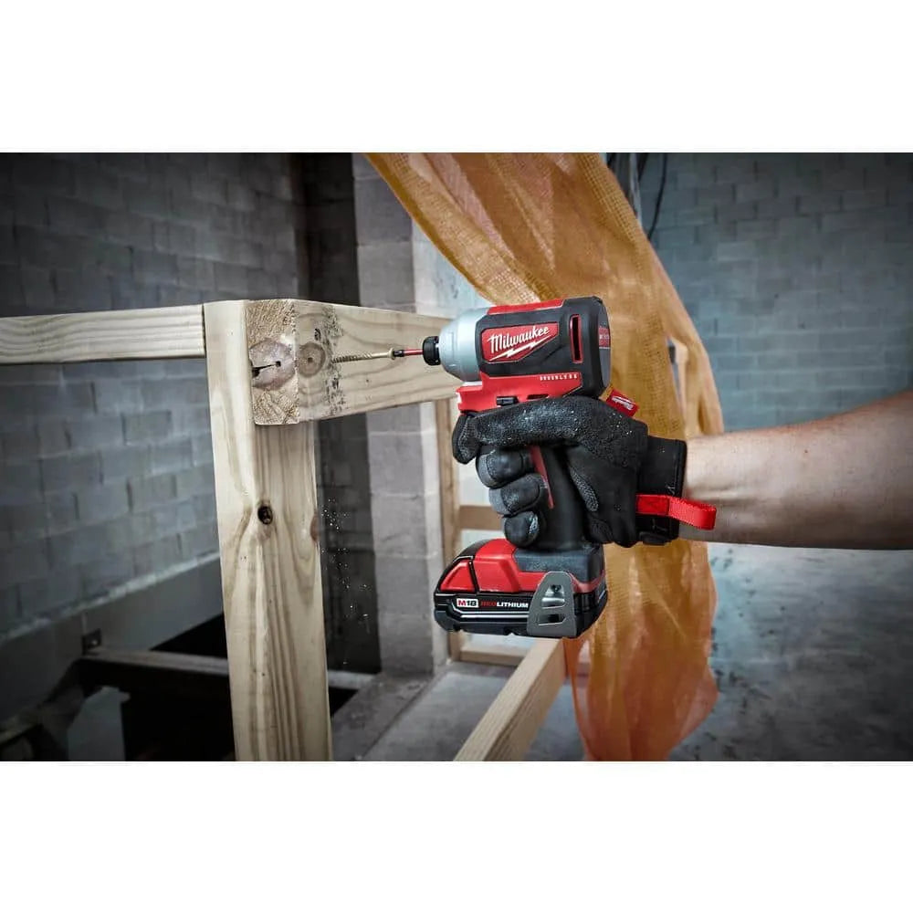 2026 M18 18V Lithium-Ion Brushless Cordless Compact Drill/Impact Combo Kit (2-Tool) W/ (2) 2.0Ah Batteries, Charger & Bag 2892-22CT