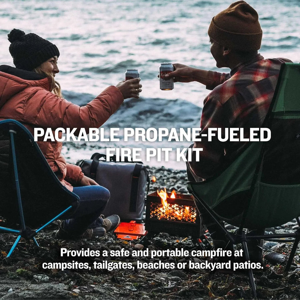 2026 FireCan Portable Propane Fire Pit with Hose and Adjustable Regulator