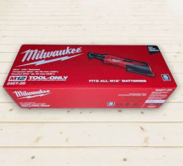 2026 2457-20 M12 Cordless 3/8" Ratchet 35 ft-lbs Torque, 250 RPM, Low-Profile Head, Variable-Speed Trigger, Compact & Durable Design (Bare Tool)