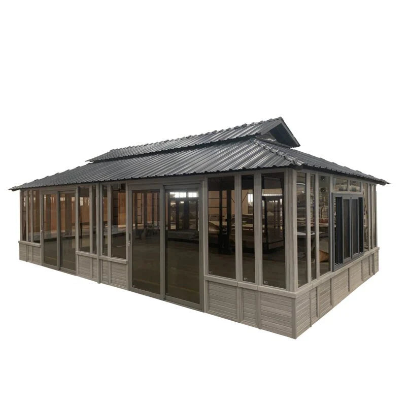 2026 28 Ft. W x 15.5 FT. D Solid Wood Patio Gazebo