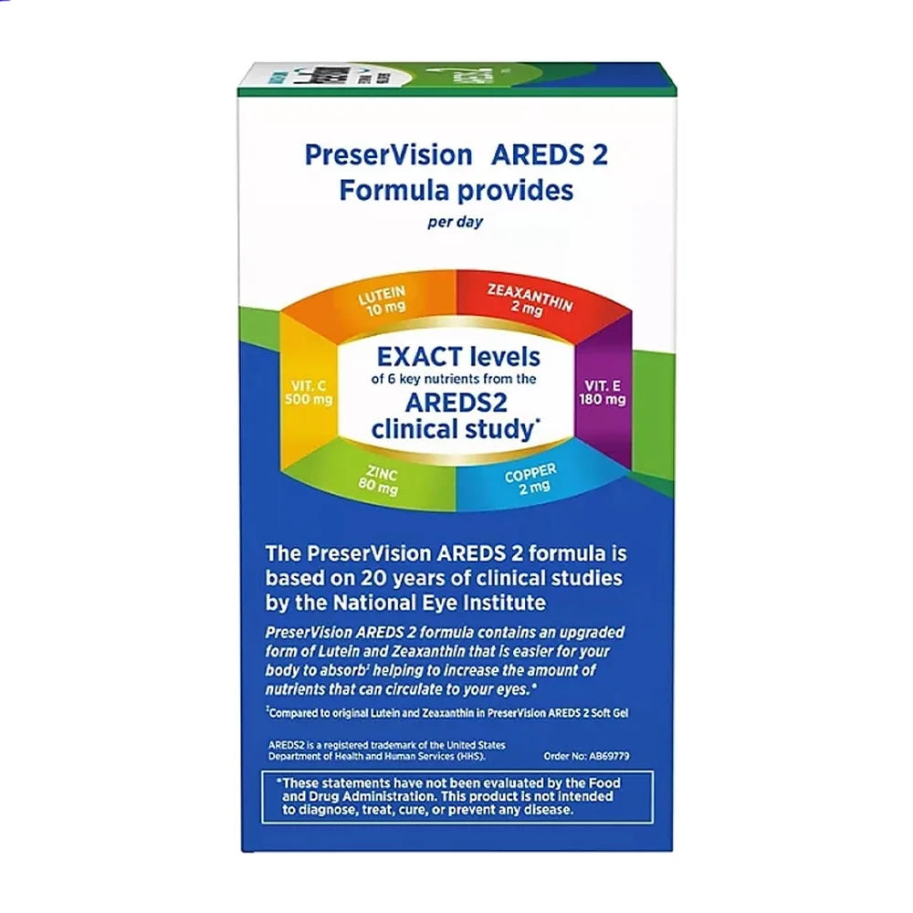 2026 PreserVision AREDS 2 Formula Eye Vitamin and Mineral Supplement, 210 softgels