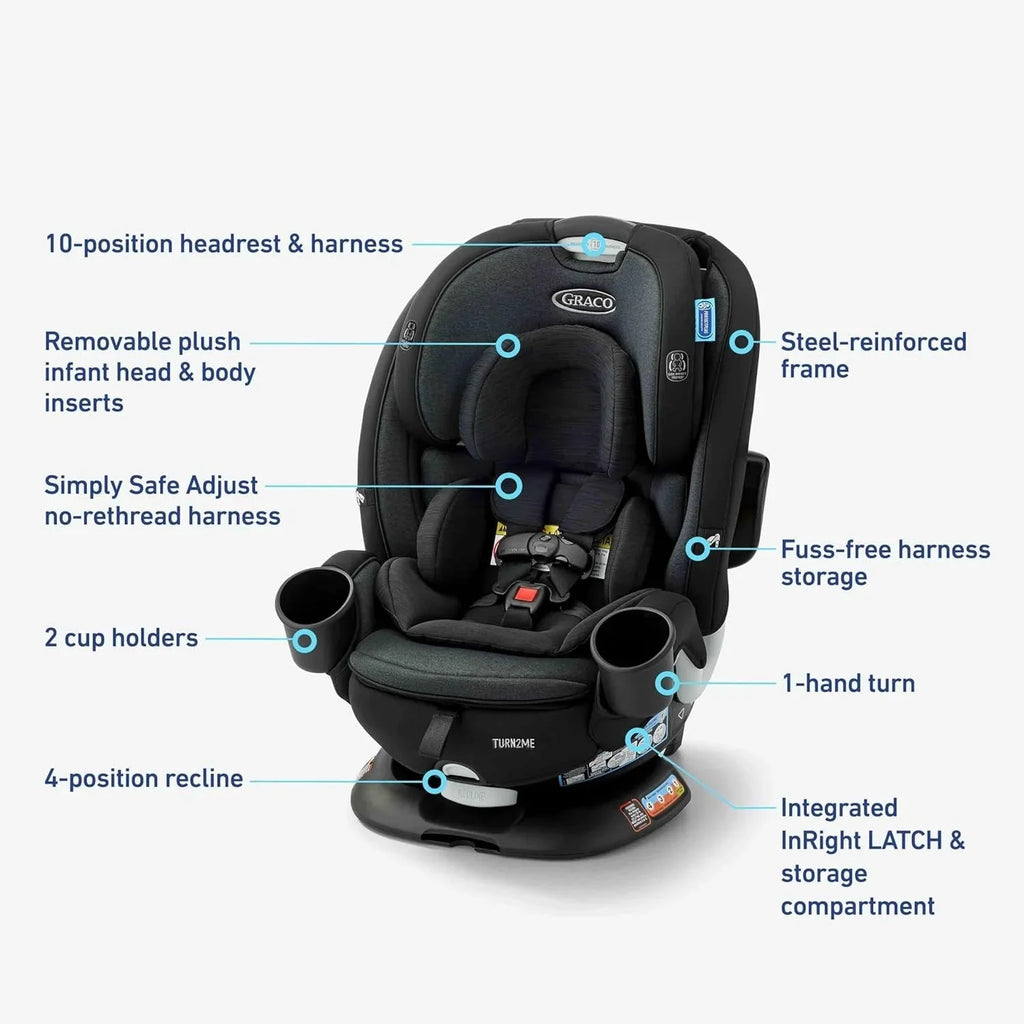 2026 NewGraco Turn2Me 3-in-1 rotating child car seat, Cambridge