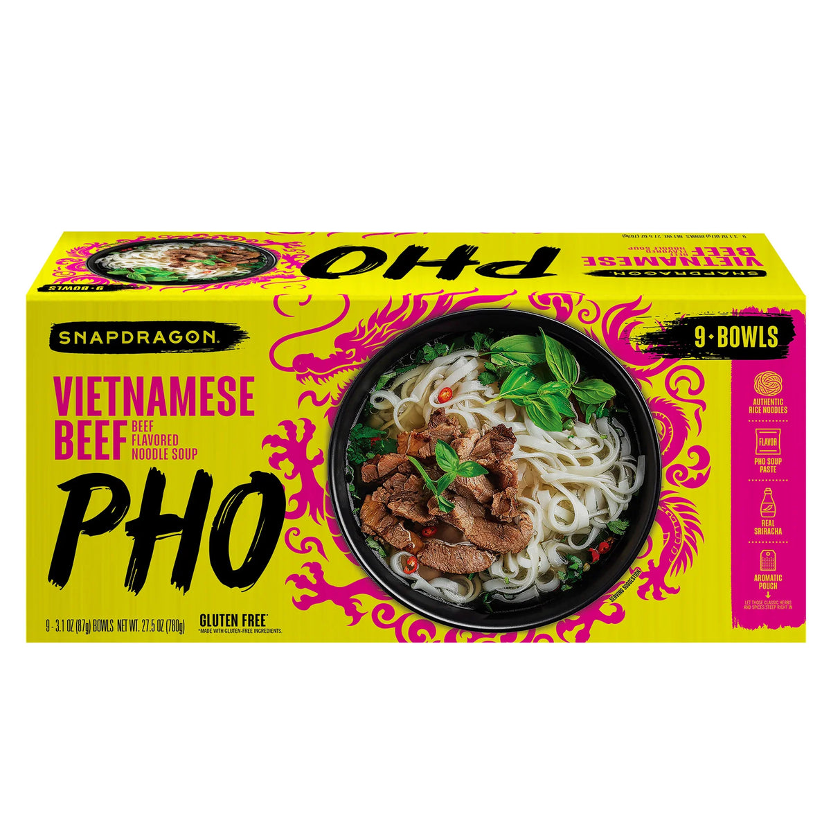 2026 NewSnapdragon Foods Vietnamese Pho Bowls, 3.1 oz, 9-count
