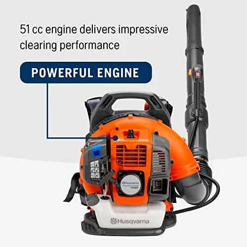 2026 NewHusqvarna 150BT Petrol Leaf Blower with Backpack, 51 cc, 2.16 hp, 765 CFM, 270 MPH, Ergonomic Design