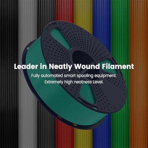 2026 SUNLU 4kg PLA 3D Printer Filament Bundle, Neatly Wound PLA Filament 1.75mm ±0.02mm, Individually Vacuum Packed, 4kg in Total, 1kg per Spool, 4 Pack, 4000g, 4Black
