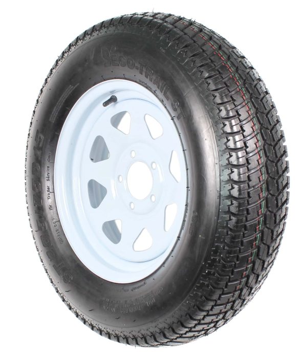 2026 2-Pack Trailer Tire On Rim ST205/75D15 205/75 D 15 in. LRC 5 Hole White Spoke