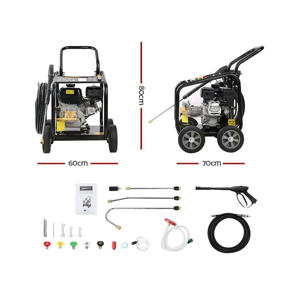 2026 4800PSI Petrol High Pressure Cleaner Washer 10HP 20M Hose Gurney
