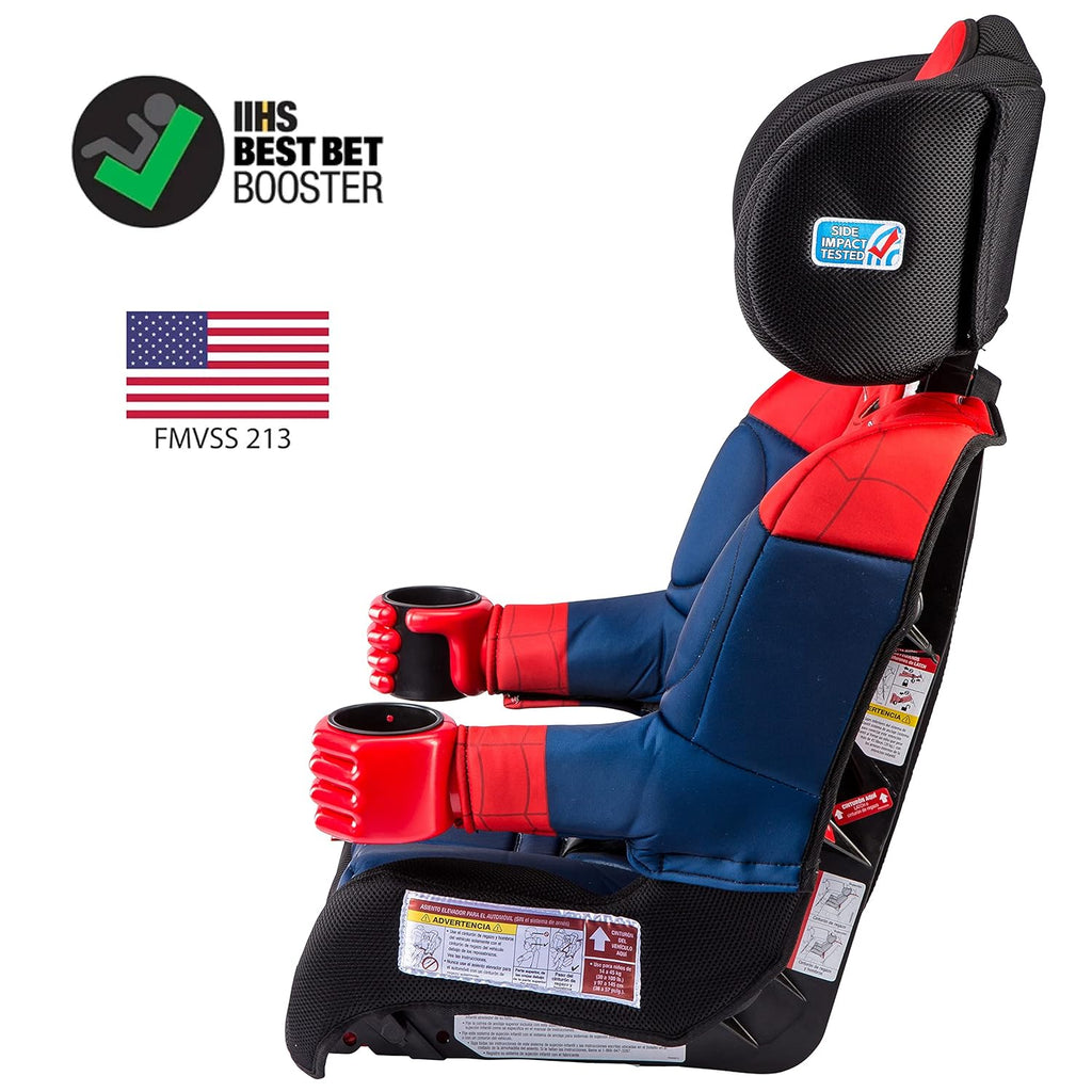 2026 Spider-Man 2-in-1 Forward-Facing Booster Car Seat LATCH | 5-Point Harness Booster 22-65lbs converts to Belt-Positioning Booster 40-100lbs | Adjustable