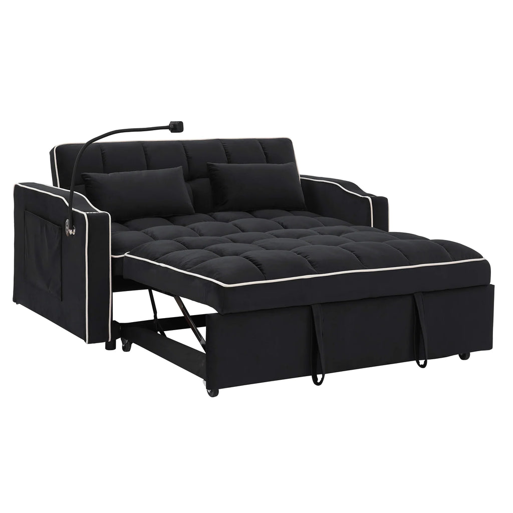 2026 Fashionable modern and multi-functional foldable velvet sofa bed