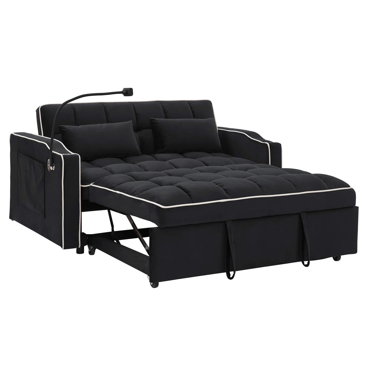 2026 Fashionable modern and multi-functional foldable velvet sofa bed