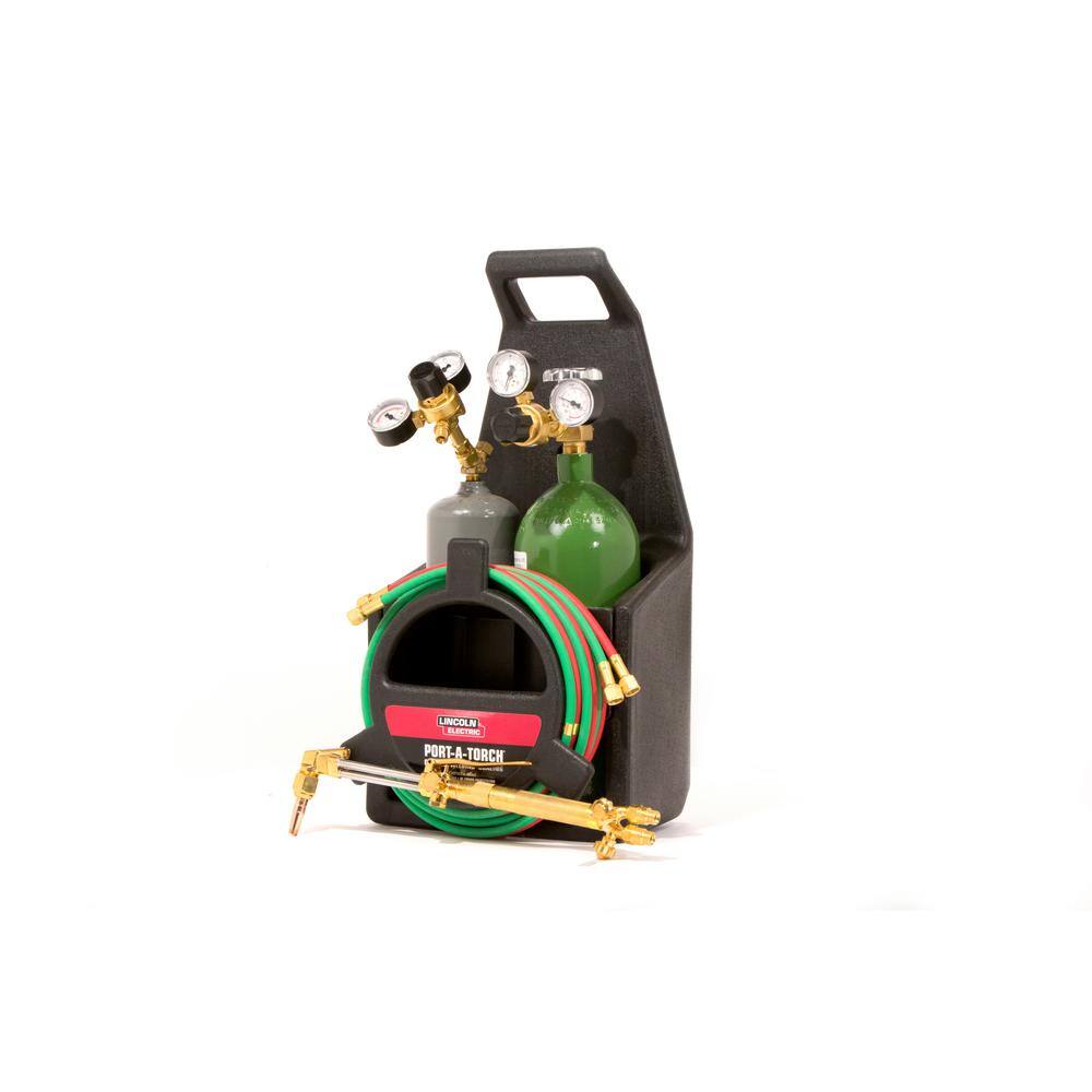 2026 Lincoln Electric Port-A-Torch Kit with Oxygen and Acetylene Tanks for Cutting Welding and Brazing KH990