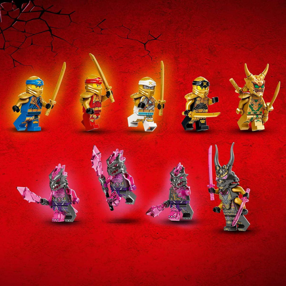 2026 NewLEGO NINJAGO Lloyd's Golden Ultra Dragon Toy for Kids. 71774 Large 4 Headed Action Figure with Blade Wings plus 9 Minifigures