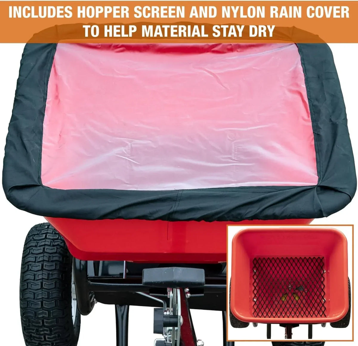 2026 100-Lb. Walk-Behind Push Spreader for Grass Seed, Salt, De-Icer and Fertilizer