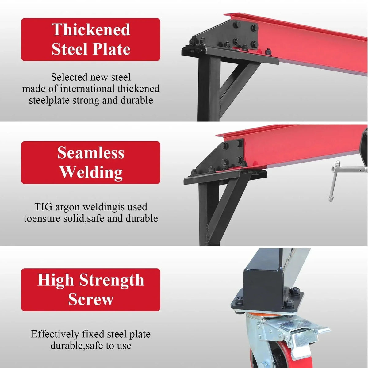 2026 New2025 1-ton gantry crane, adjustable, 2200 lbs lifting capacity, height adjustable 96.5"-143.7", portable hoist for factory, construction site, warehouse, auto repair shop