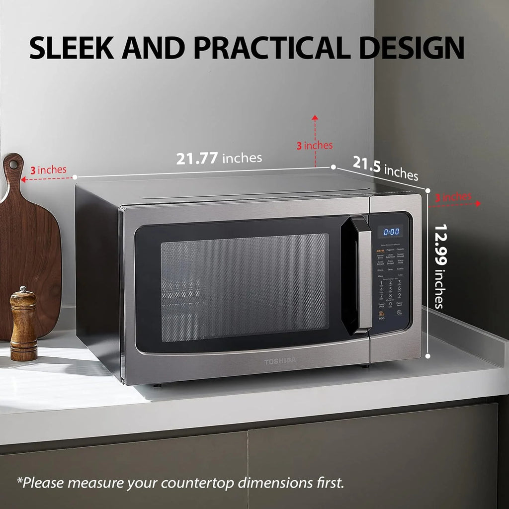 2026 4-in-1 ML-EC42P(SS) Countertop Microwave Oven, Smart Sensor, Convection, Air Fryer Combo, Mute Function, Position Memory 13.6" Turntable, 1.5 Cu Ft, 1000W, Silver