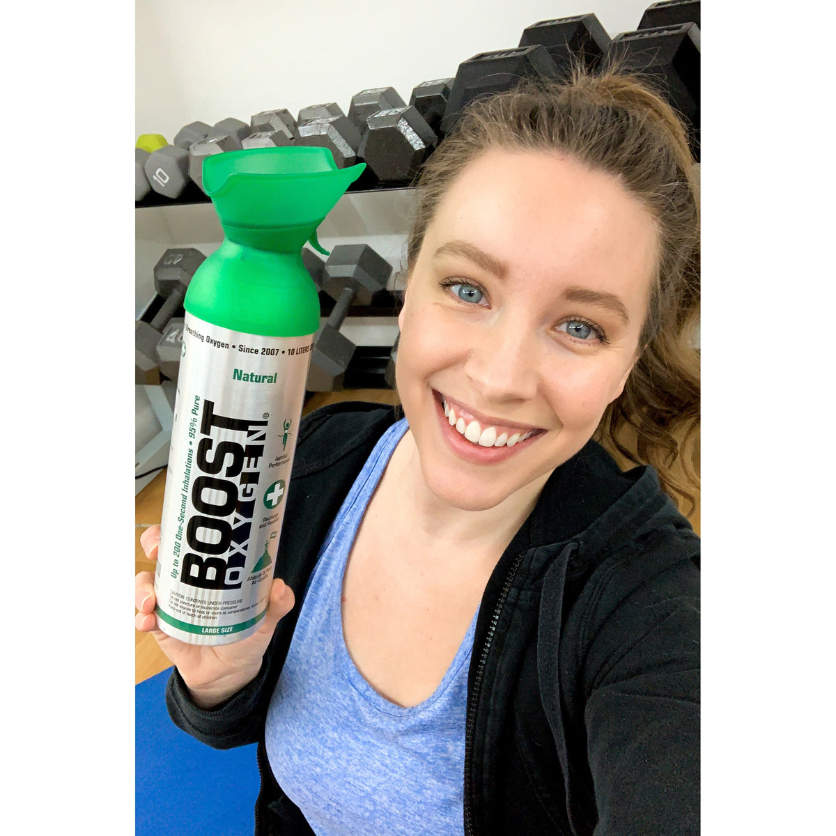 2026 Boost Oxygen Natural Portable 10 Liter Pure Canned Oxygen, Flavorless (18 Pack)