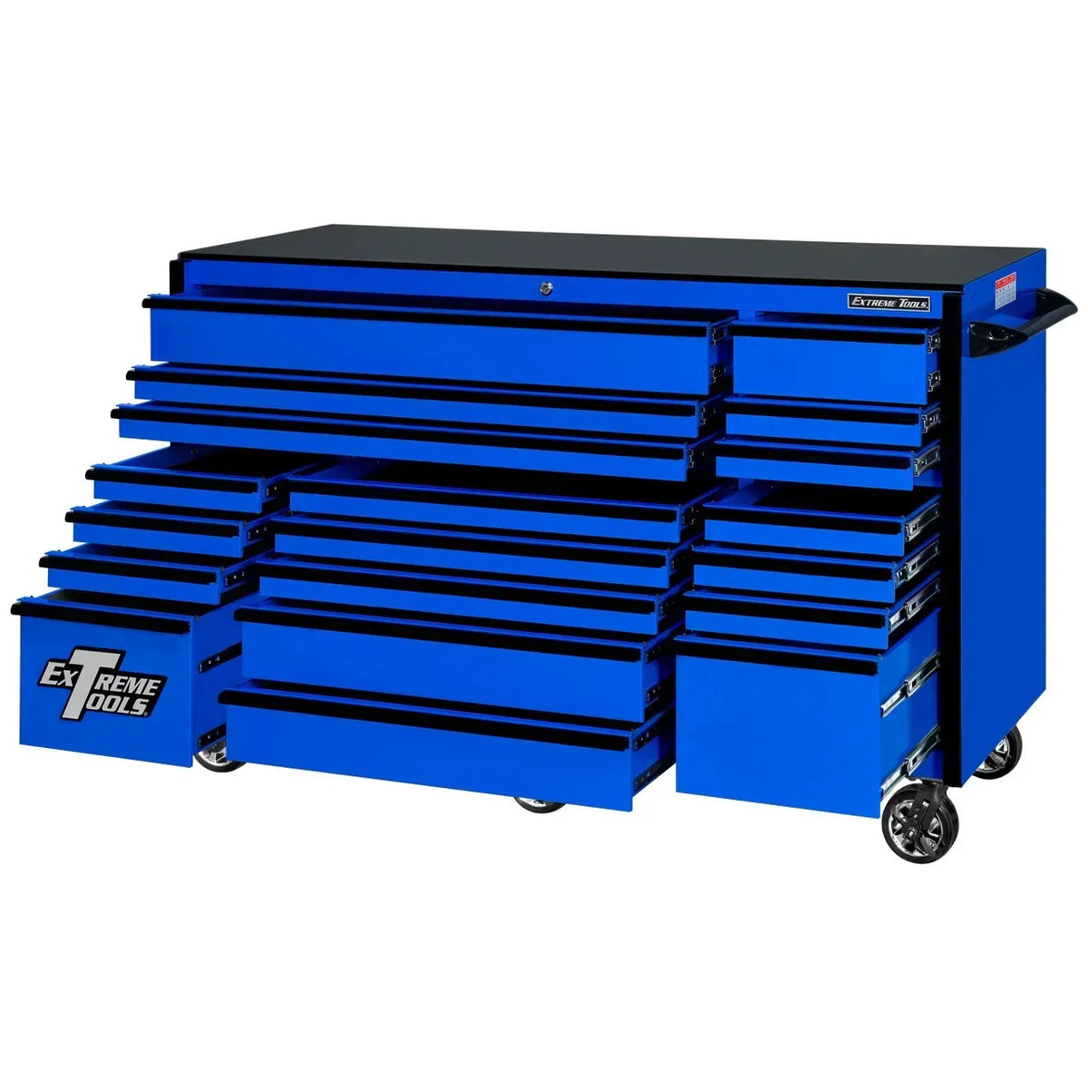 2026 NewExtreme Tools RX250 Series 72-inch x 30-inch Rolling Cart – 19 Drawers – 250 lb Drawer Slides