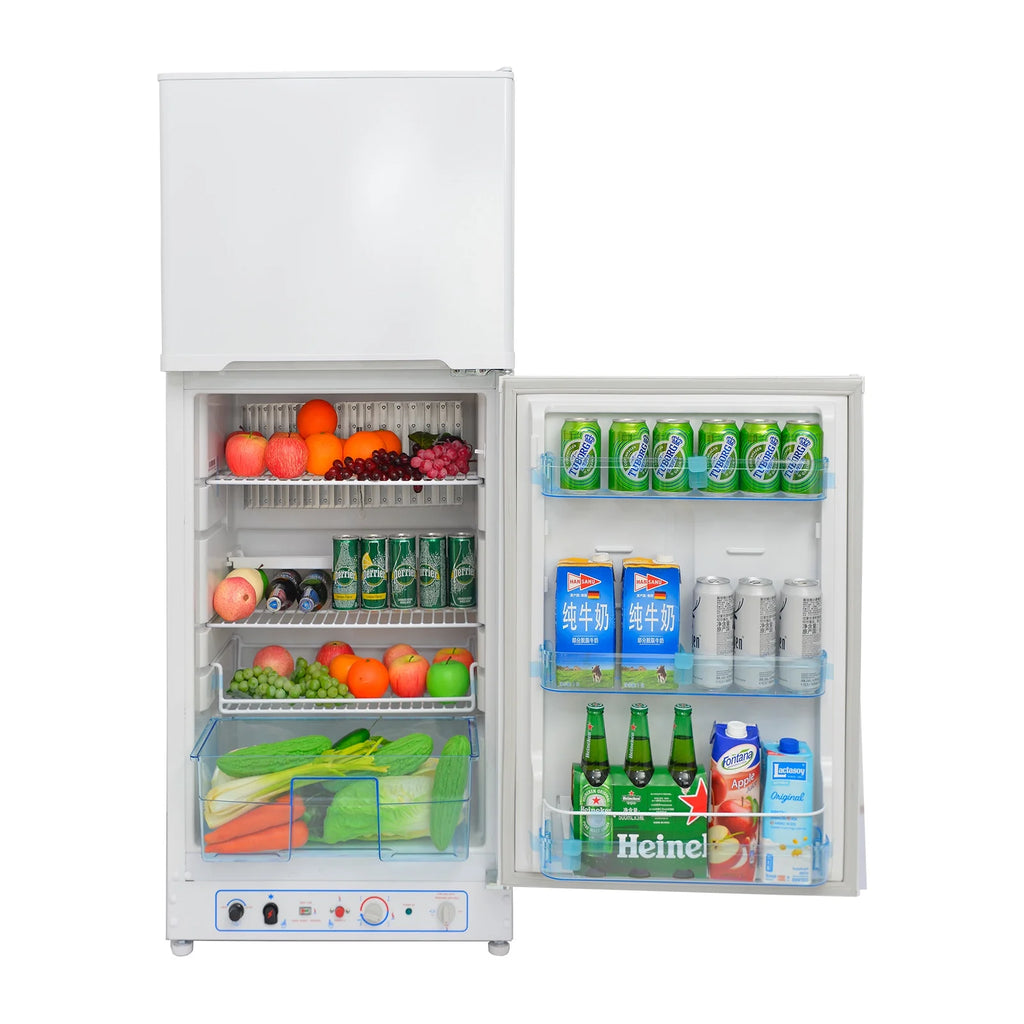 2026 Smad Propane Gas Refrigerator with Freezer 6.5 Cu ft LPG Fridge for Cabin Camper RV Home 2 Way LPG/220V Refrigerator Gas Fridge Freezer Caravan Campervan Off Grid