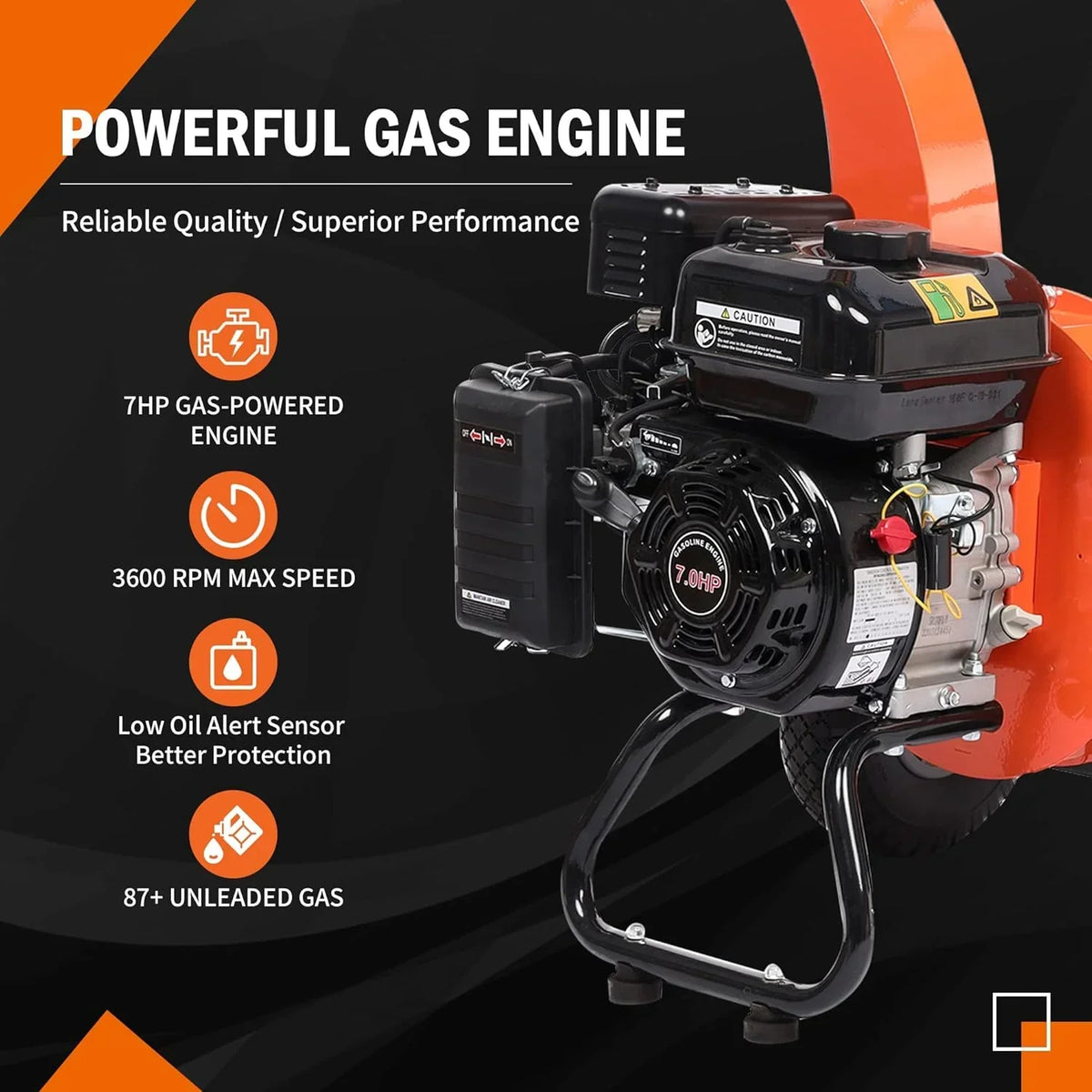 2026 C40 Wood Chipper 4" inch Max Diameter Capacity 9 274cc Gas Powered Engine Heavy Duty Shredder Mulcher