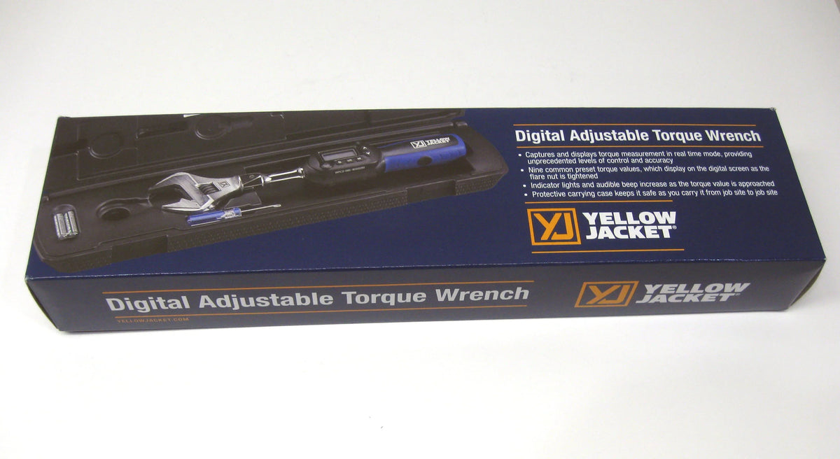 2026 NewYellow Jacket 60648 Digital Adjustable Torque Wrench 752 in-lb Torque 10.6 in