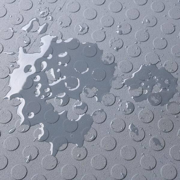 2026 Gray Raised Coin 18 in. x 18 in. x 3.1 mm Rubber Interlocking Modular Flooring Tiles, 6-Pack (13.5 sq. ft.)