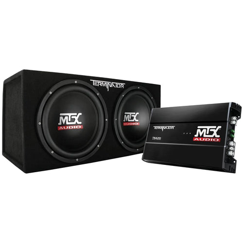 2026 12" Dual Loaded Car Subwoofer w/Sub Box, Amplifier, & Wiring Kit