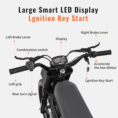 2026 GT73 PRO/GT73 Ebike for Adults, 50MPH 60V 3000W / 37MPH 48V 2400W Eectric Dirt Bike, 36.4AH Dual Battery Dirtbike Up to 85 Miles, 25" Motorcycle Tire, UL2849 All Terrain E Bike Full Suspension