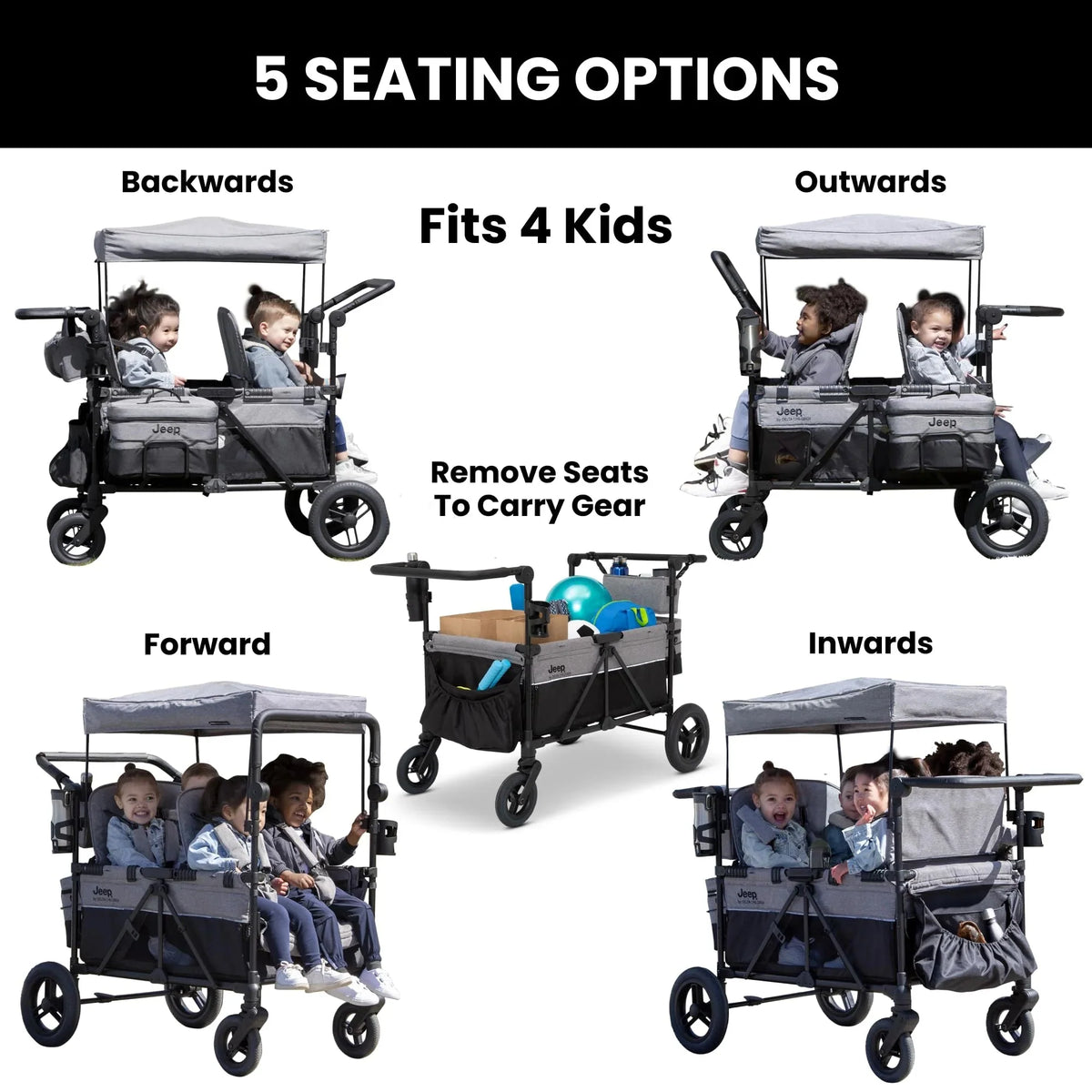 2026 Wrangler Deluxe 4 Seater Stroller Wagon