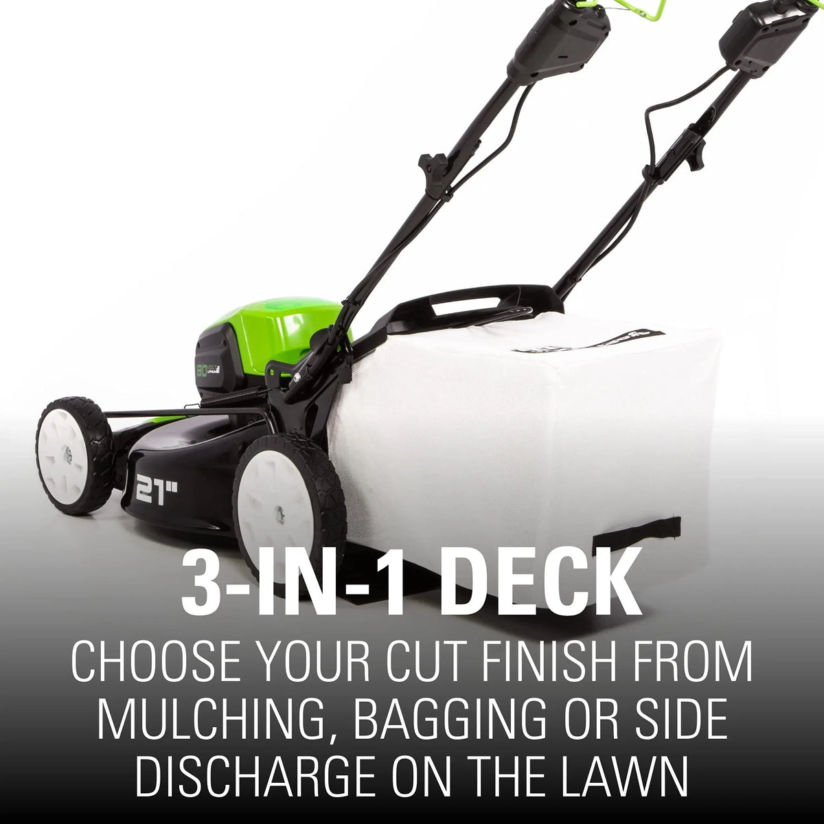 2026 New80V Battery-Powered Lawn Mower, 53 cm (21 inch), Self-Propelled, Brushless | Greenworks