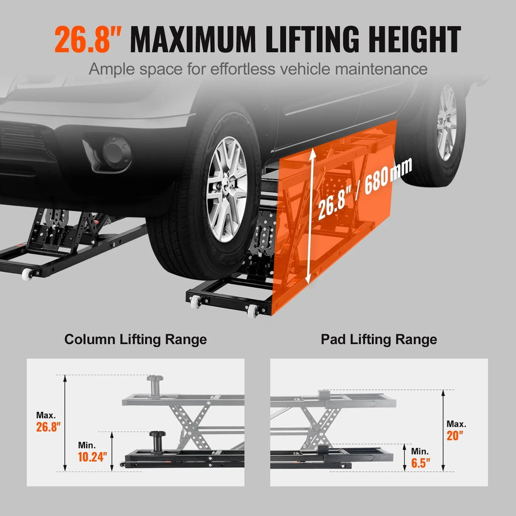 2026 Portable Car Lift 7000 LBS Automatic Car Lift System Jack for Home Garage