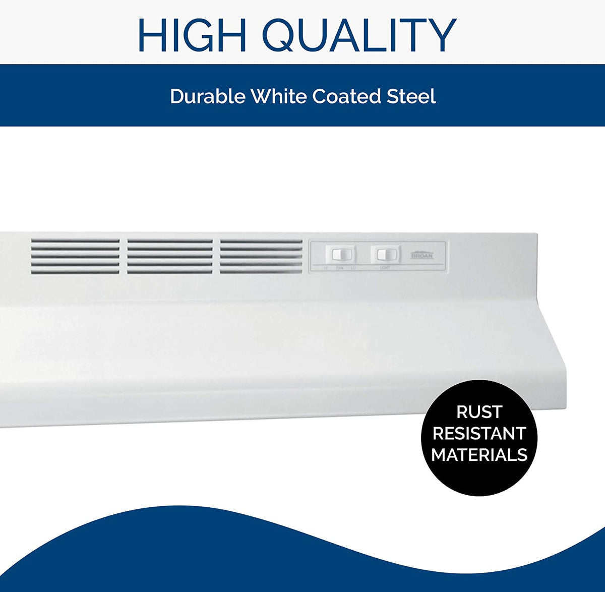2026 Broan-NuTone 413001 Non-Ducted Ductless Range Hood with Lights Exhaust Fan for Under Cabinet, 30-Inch