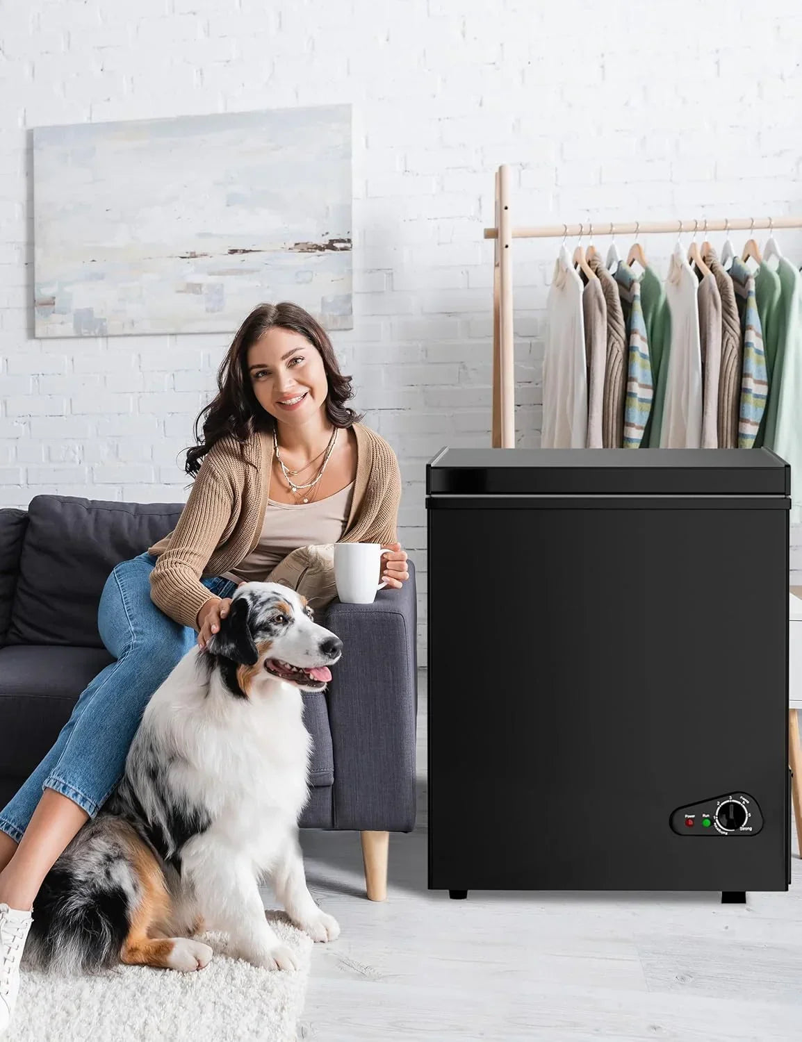 2026 7.0 Cu Ft Chest Freezer - Energy Efficient & Quiet Mini Freezer with Adjustable Thermostat - Compact Deep Freezer for Home, Apartment, and Garage - Removable Basket & Defrost Drain