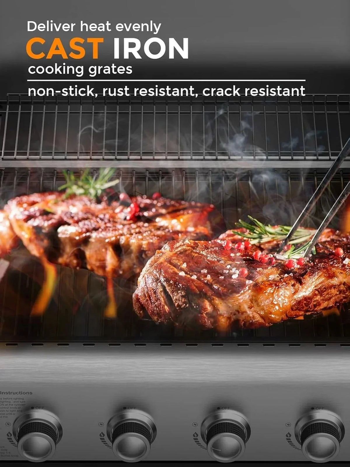 2026 New4-Burner BBQ Propane Gas Grill, 44000 BTU