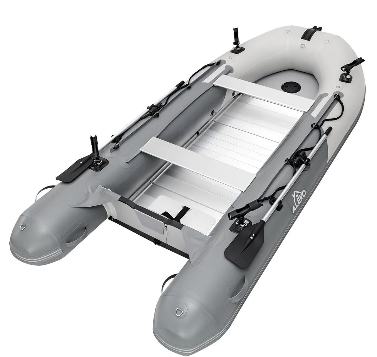 Inflatable Boat | Yacht Dinghy Tender Raft | Multi Person Fishing Boat | Aluminum Floor Oars | Fishing Rod Holders | Heavy-Duty PVC | 2026 Model |