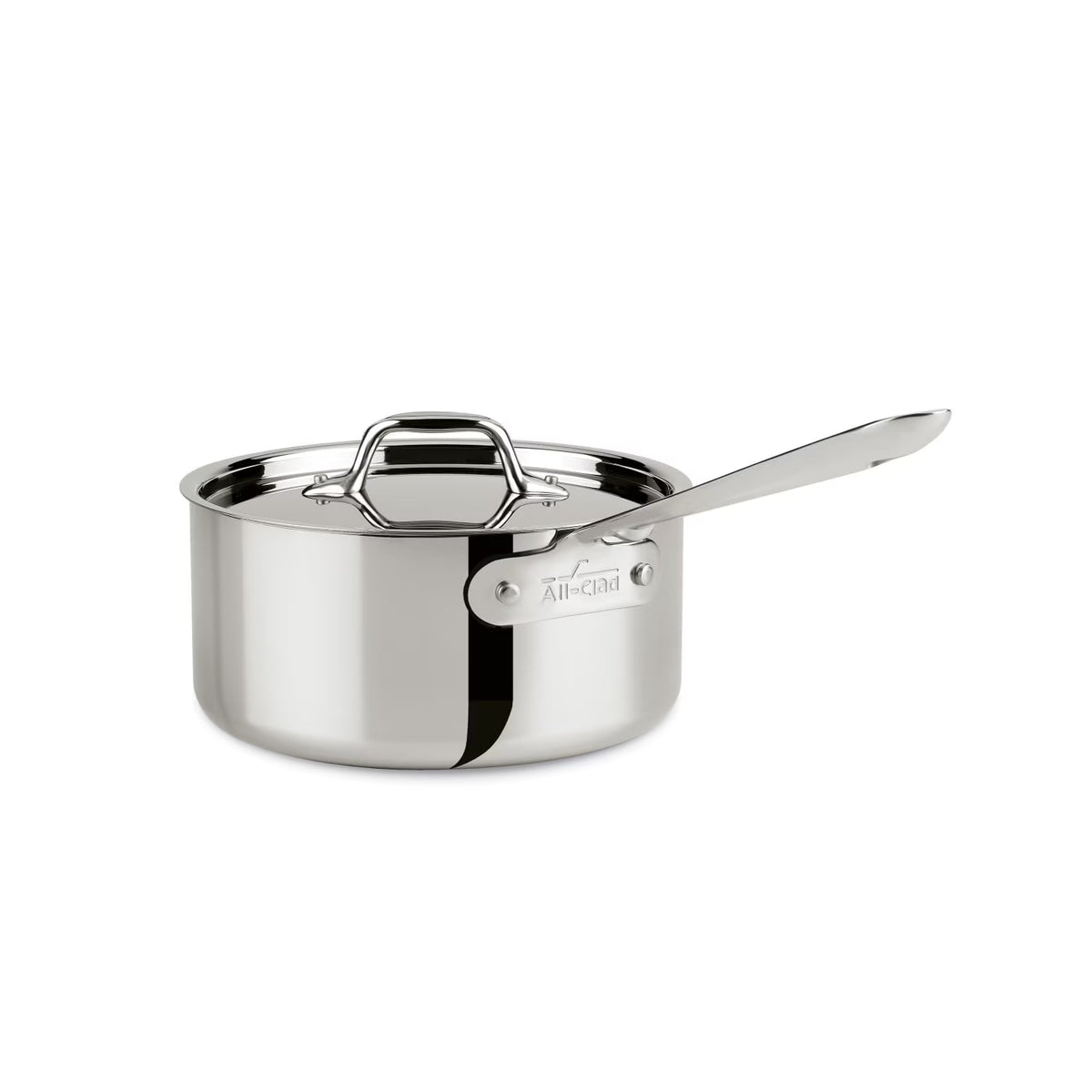 2026 NewAll-Clad D3 Stainless 3-ply Bonded Cookware, Sauce Pan with lid, 3 quart