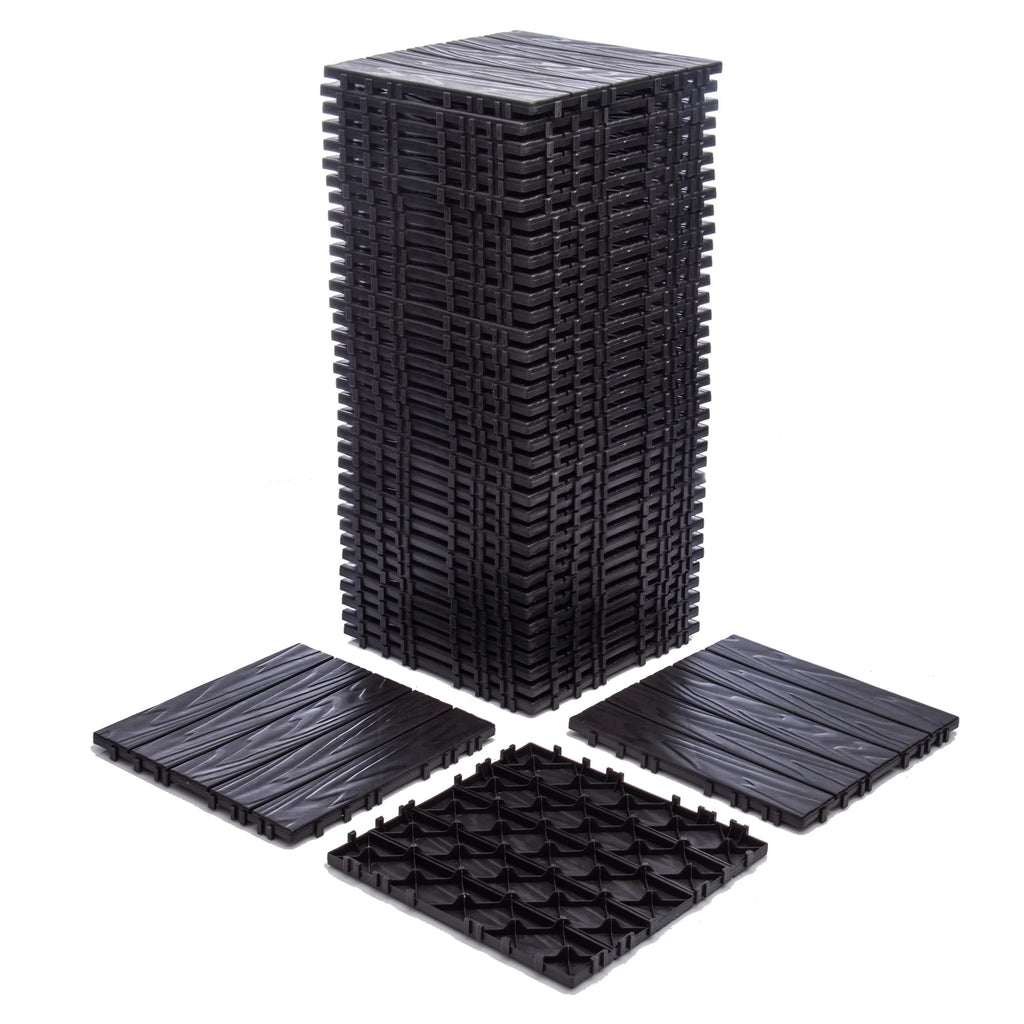 2026 New76-Pack Plastic Interlocking Deck Tiles - 68.80 Sq.Ft Outdoor Plastic Flooring Super Durable & Waterproof All-Weather Indoor/Outdoor