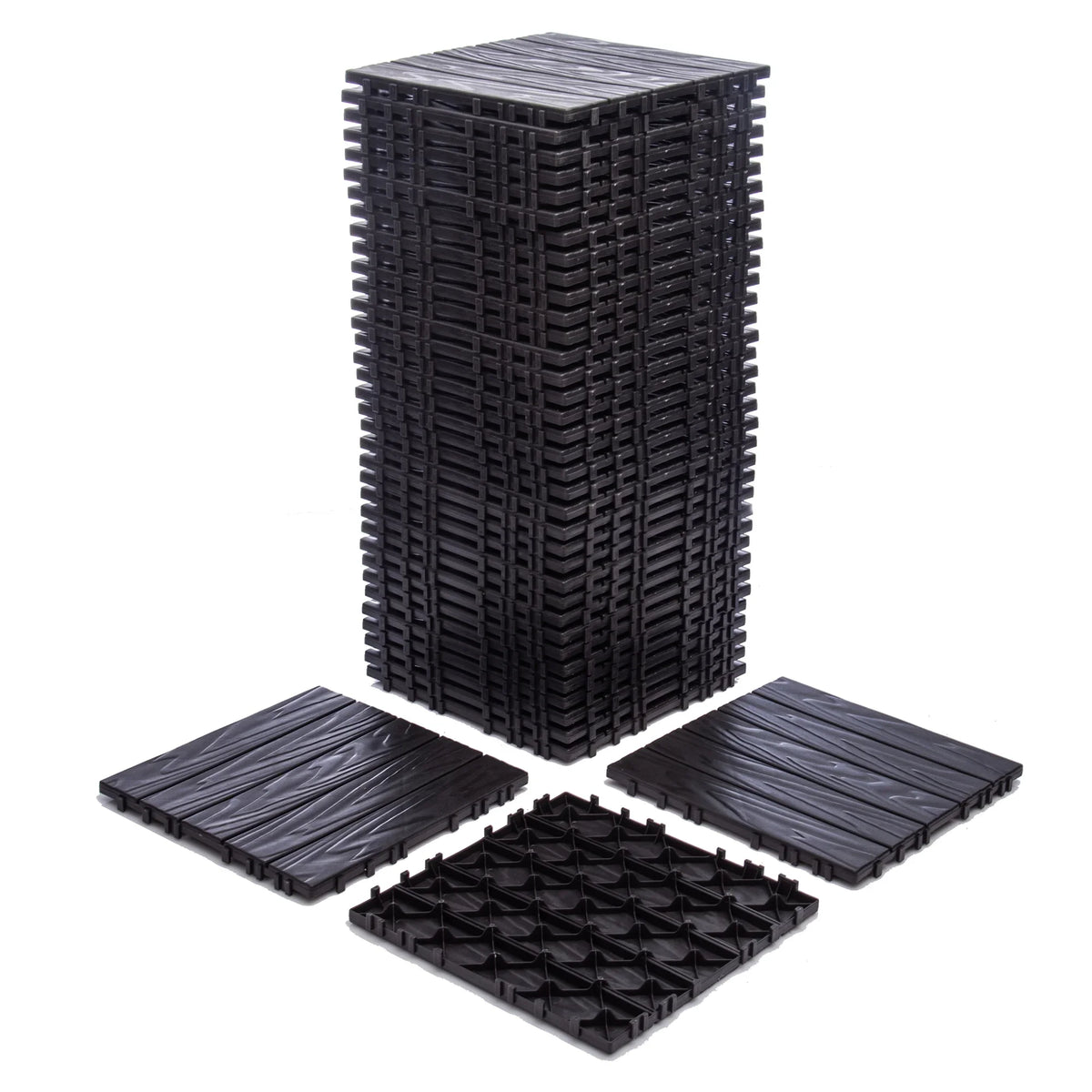 2026 New76-Pack Plastic Interlocking Deck Tiles - 68.80 Sq.Ft Outdoor Plastic Flooring Super Durable & Waterproof All-Weather Indoor/Outdoor