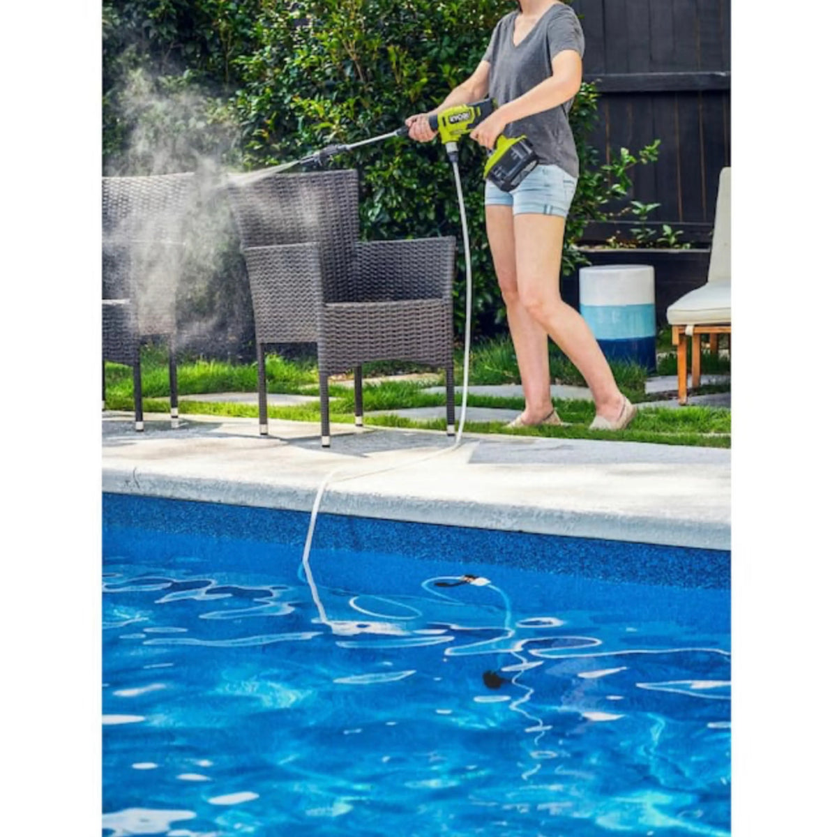 2026 NewRyobi ONE+ HP 600 PSI at 0.7 GPM 18V Cordless Electric Cold water Power Cleaner, 20 ft. Siphon Hose