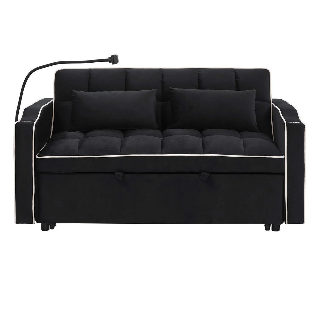 2026 Fashionable modern and multi-functional foldable velvet sofa bed